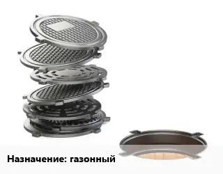 Люк чугунный газонный